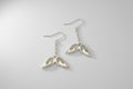 925 Sterling Silver Wing Drop Hook Earrings