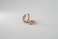 925 Sterling Silver Rose Gold Plated Petal Hoops Earrings